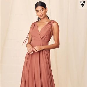 Lulu’s Mauve Bridesmaids Dress Maxi Rose